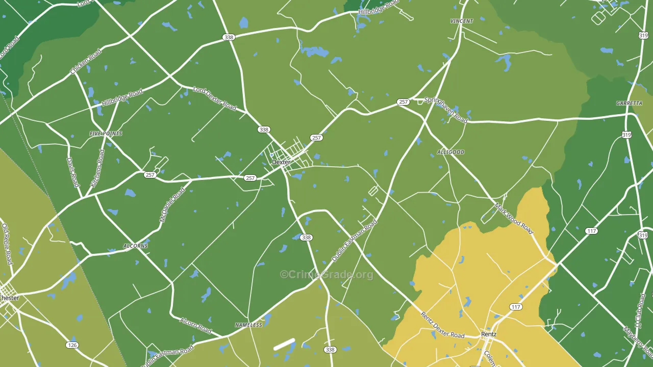 31019, GA Map of Drug-Related Crime Rates