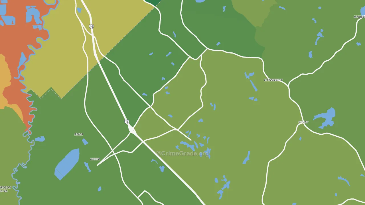 31020, GA Map of Drug-Related Crime Rates