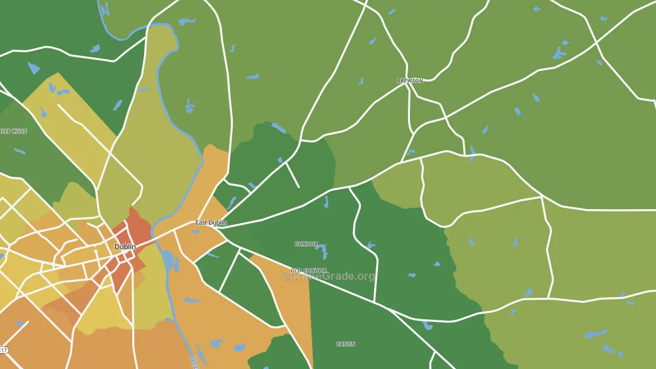 31027, GA Map of Drug-Related Crime Rates