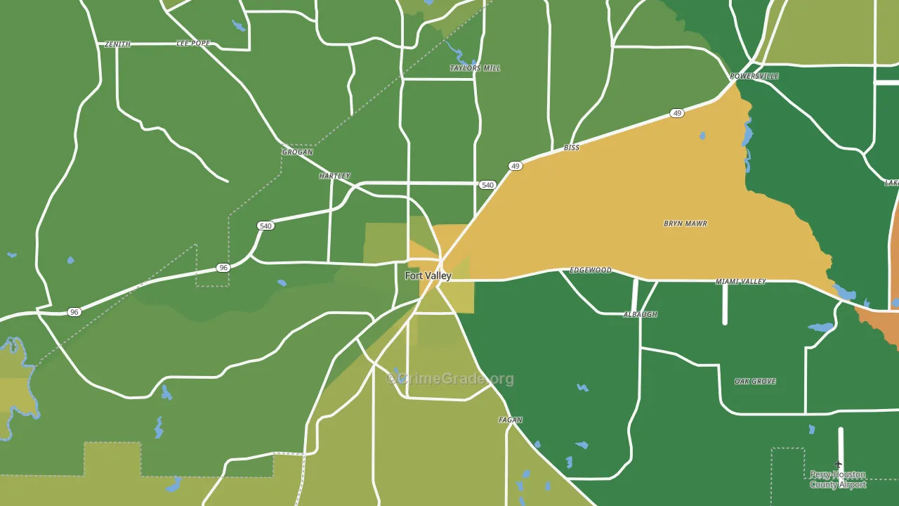31030, GA Map of Drug-Related Crime Rates