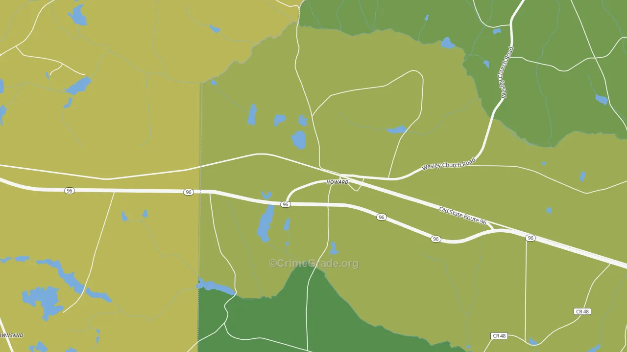 31039, GA Map of Drug-Related Crime Rates