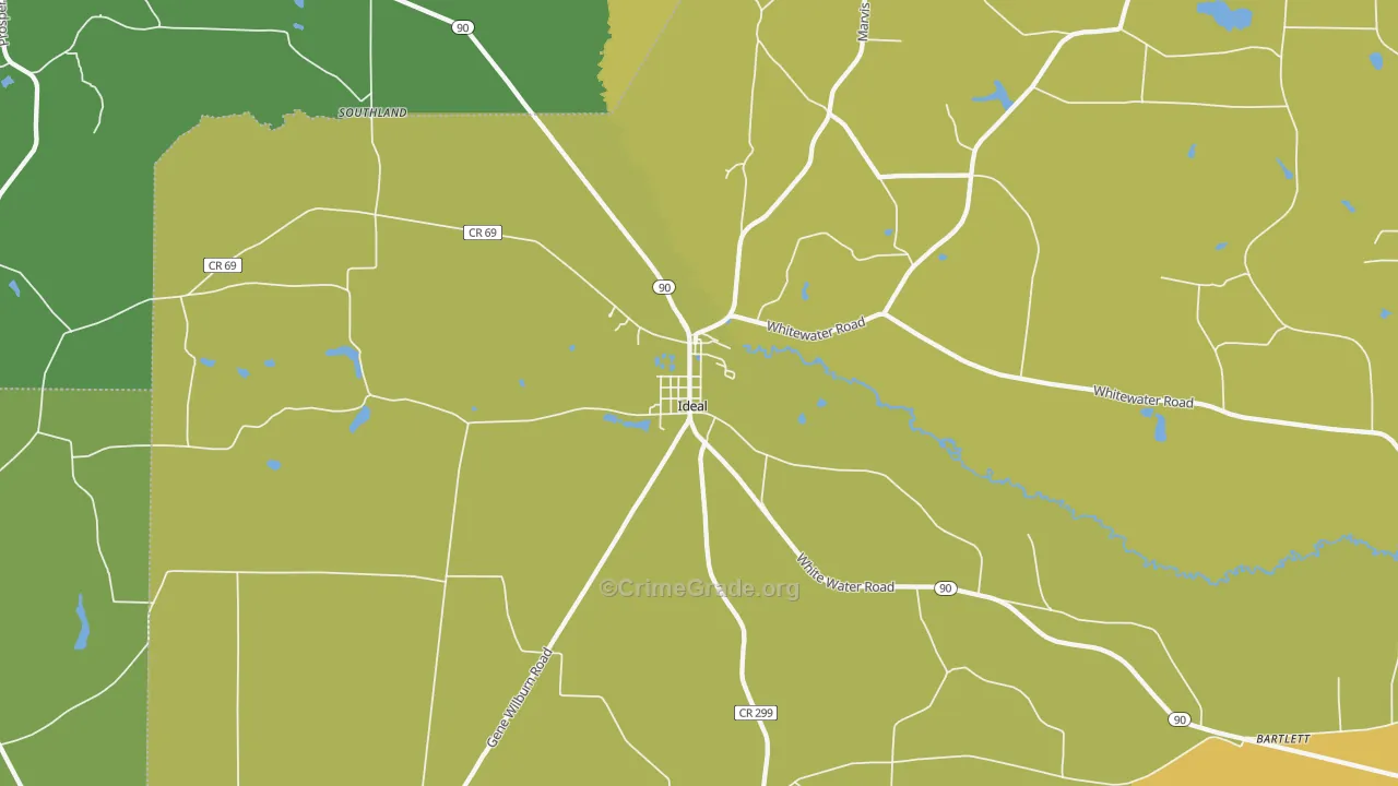 31041, GA Map of Drug-Related Crime Rates