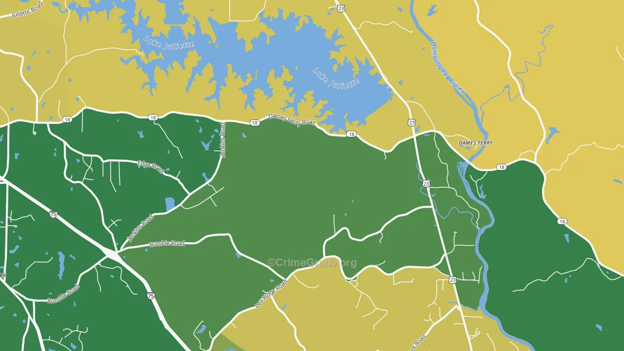 31046, GA Map of Drug-Related Crime Rates