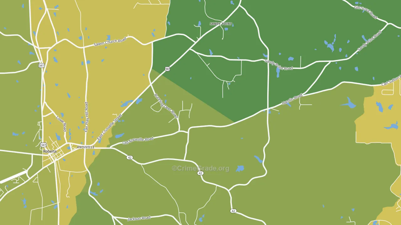 31050, GA Map of Drug-Related Crime Rates