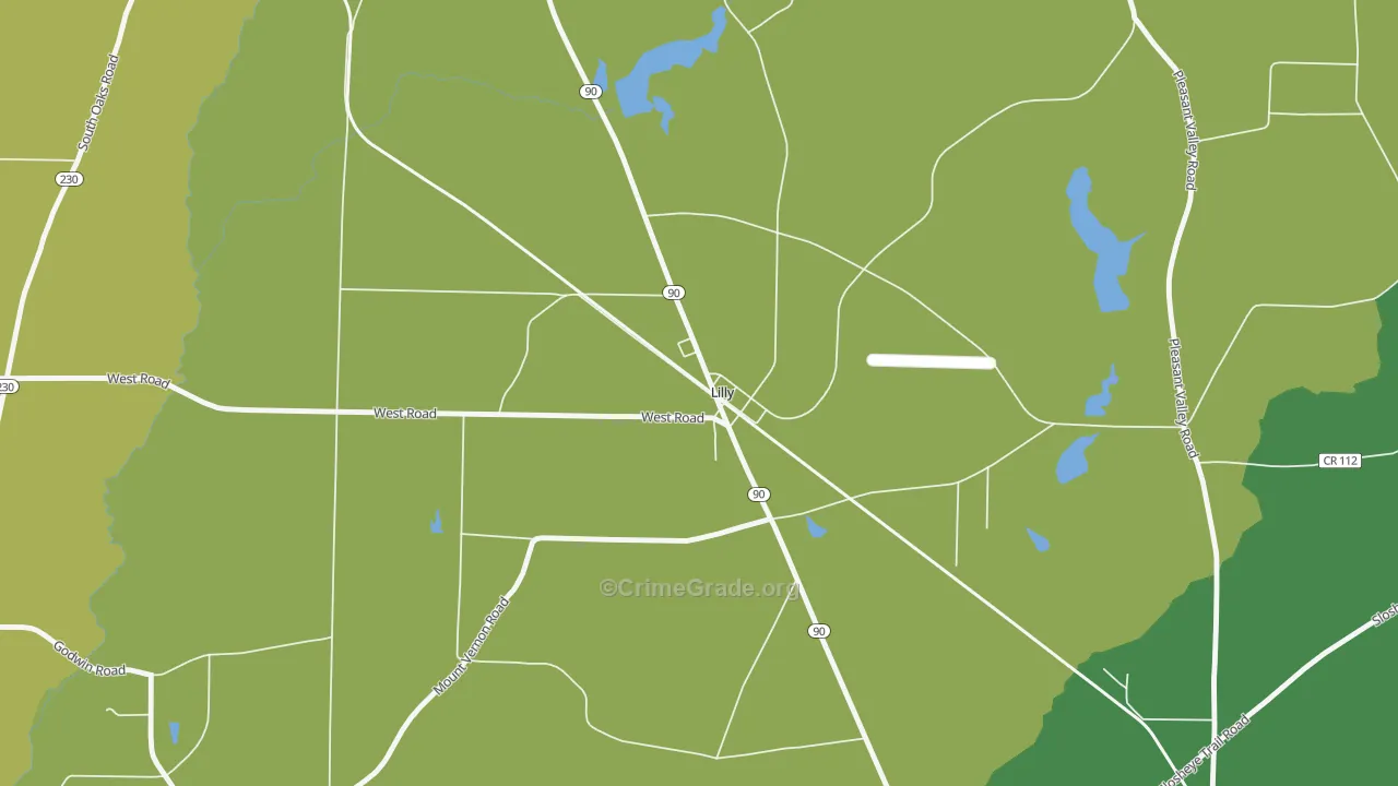 31051, GA Map of Drug-Related Crime Rates
