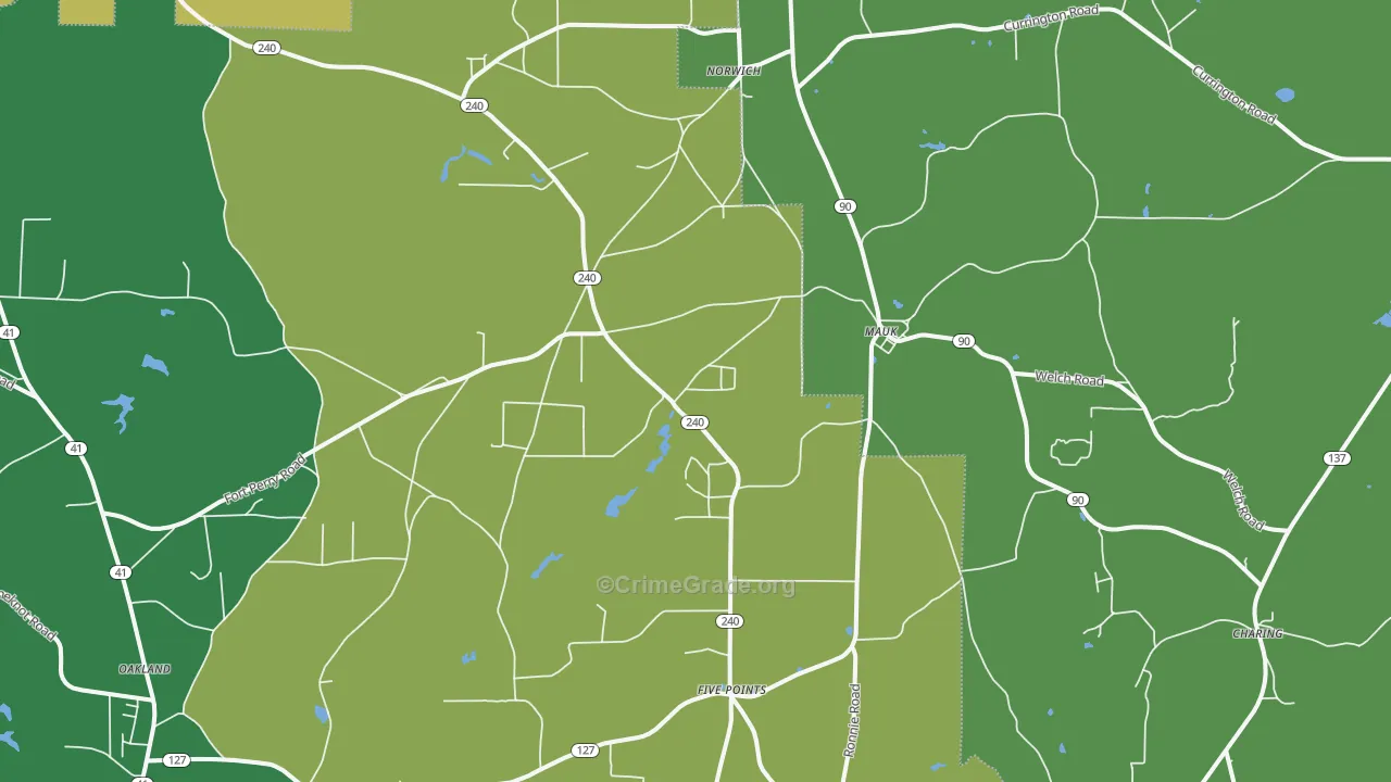 31058, GA Map of Drug-Related Crime Rates