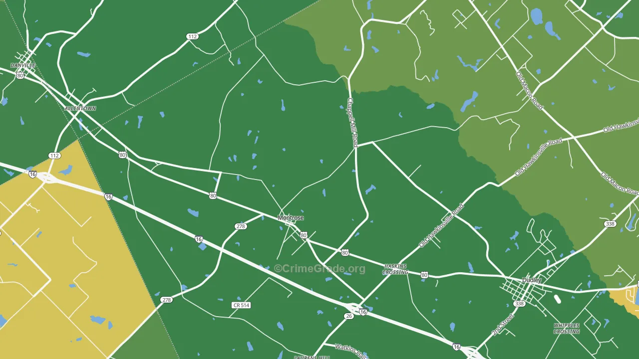 31065, GA Map of Drug-Related Crime Rates
