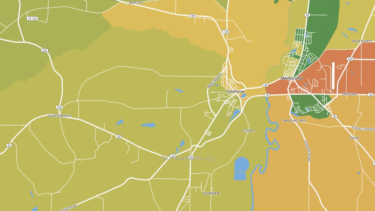 31068, GA Map of Drug-Related Crime Rates