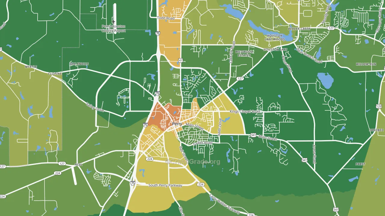 31069, GA Map of Drug-Related Crime Rates