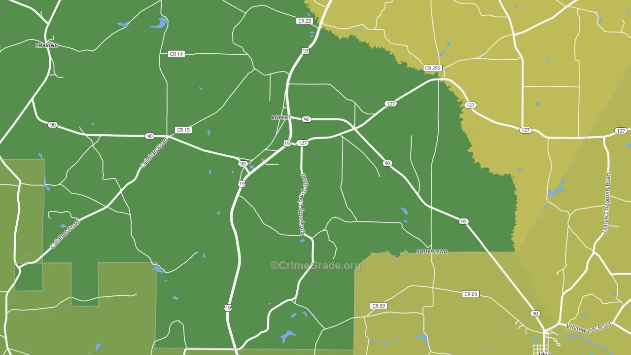 31081, GA Map of Drug-Related Crime Rates