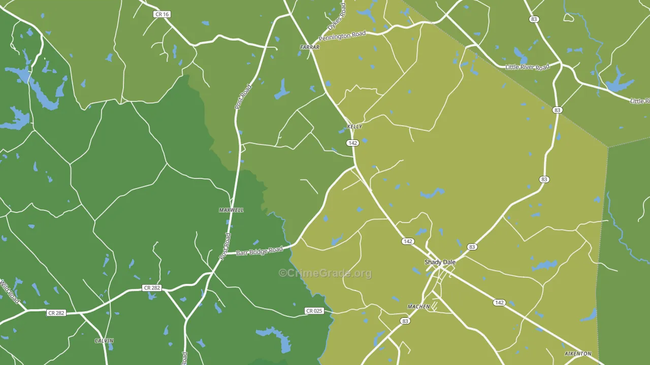 31085, GA Map of Drug-Related Crime Rates