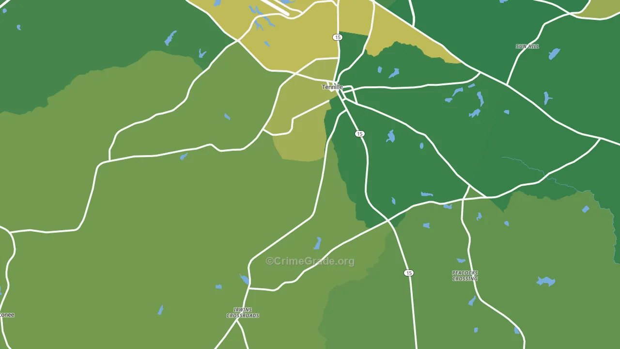 31089, GA Map of Drug-Related Crime Rates