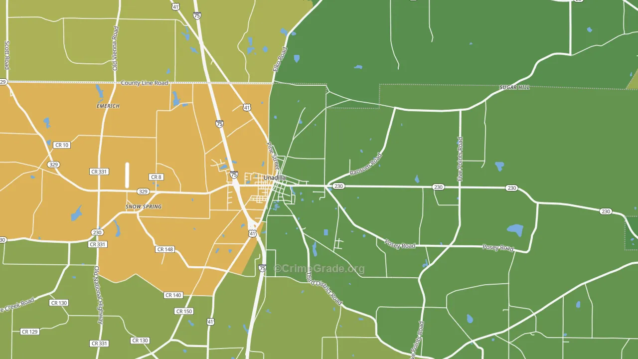 31091, GA Map of Drug-Related Crime Rates
