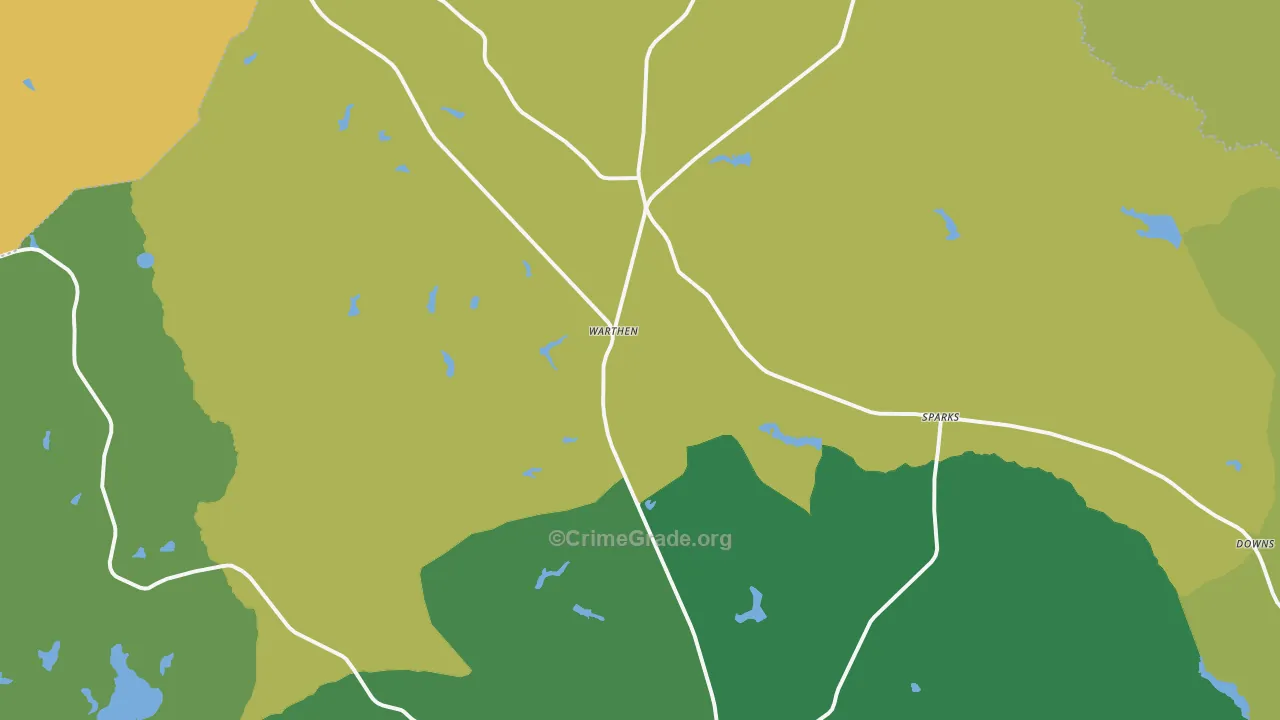 31094, GA Map of Drug-Related Crime Rates