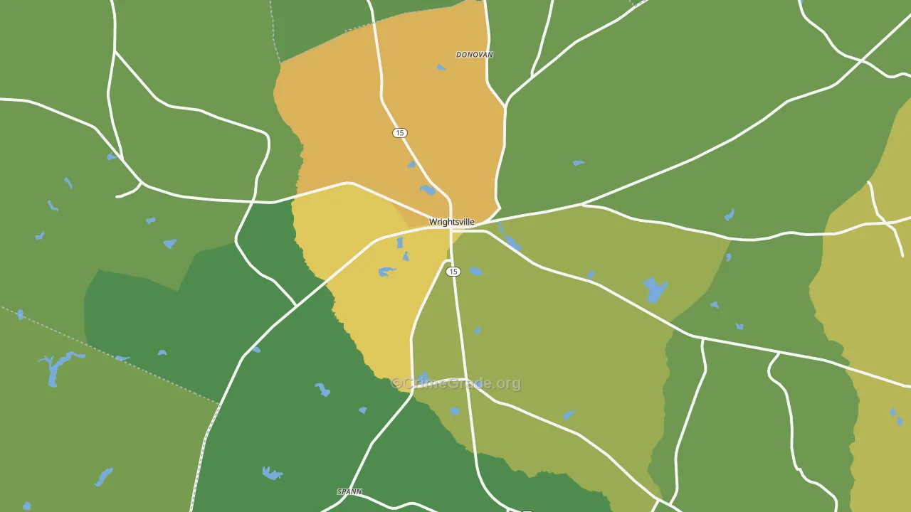 31096, GA Map of Drug-Related Crime Rates