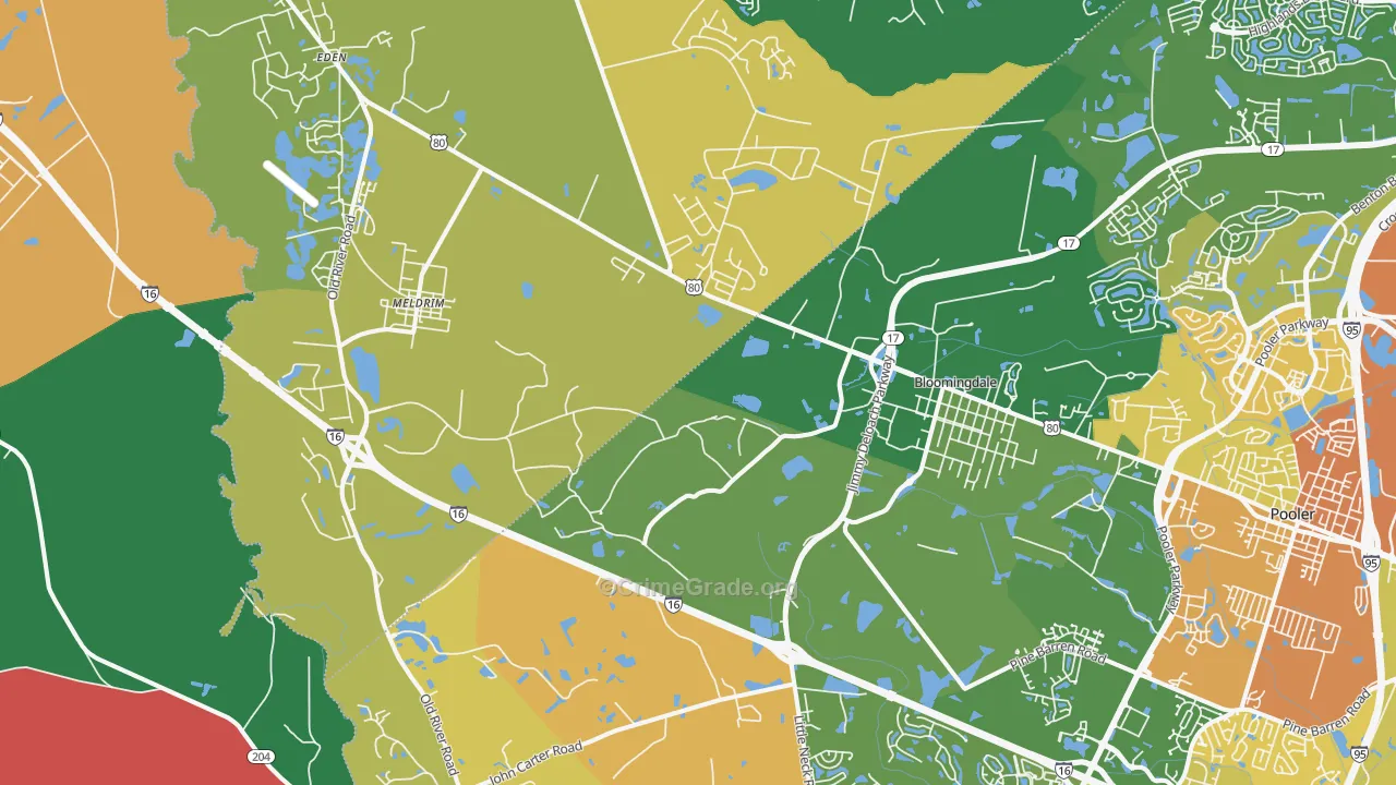 31302, GA Map of Drug-Related Crime Rates