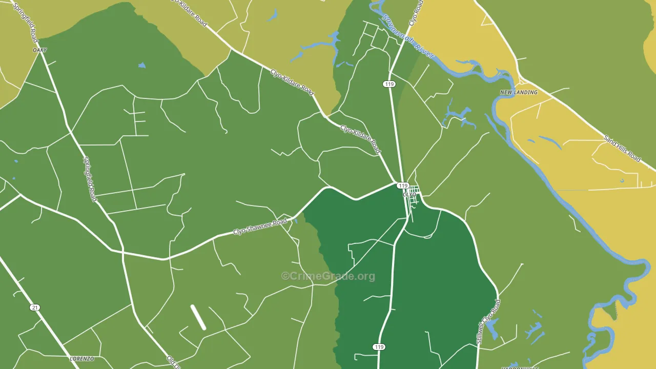 31303, GA Map of Drug-Related Crime Rates