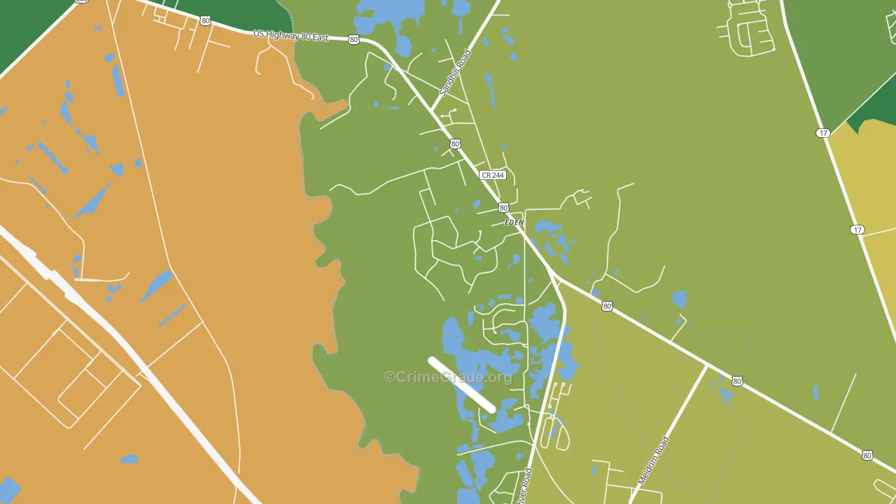 31307, GA Map of Drug-Related Crime Rates