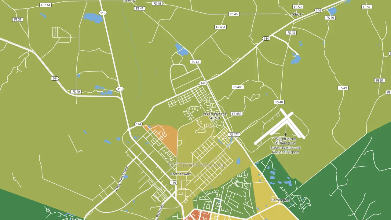 31315, GA Map of Drug-Related Crime Rates