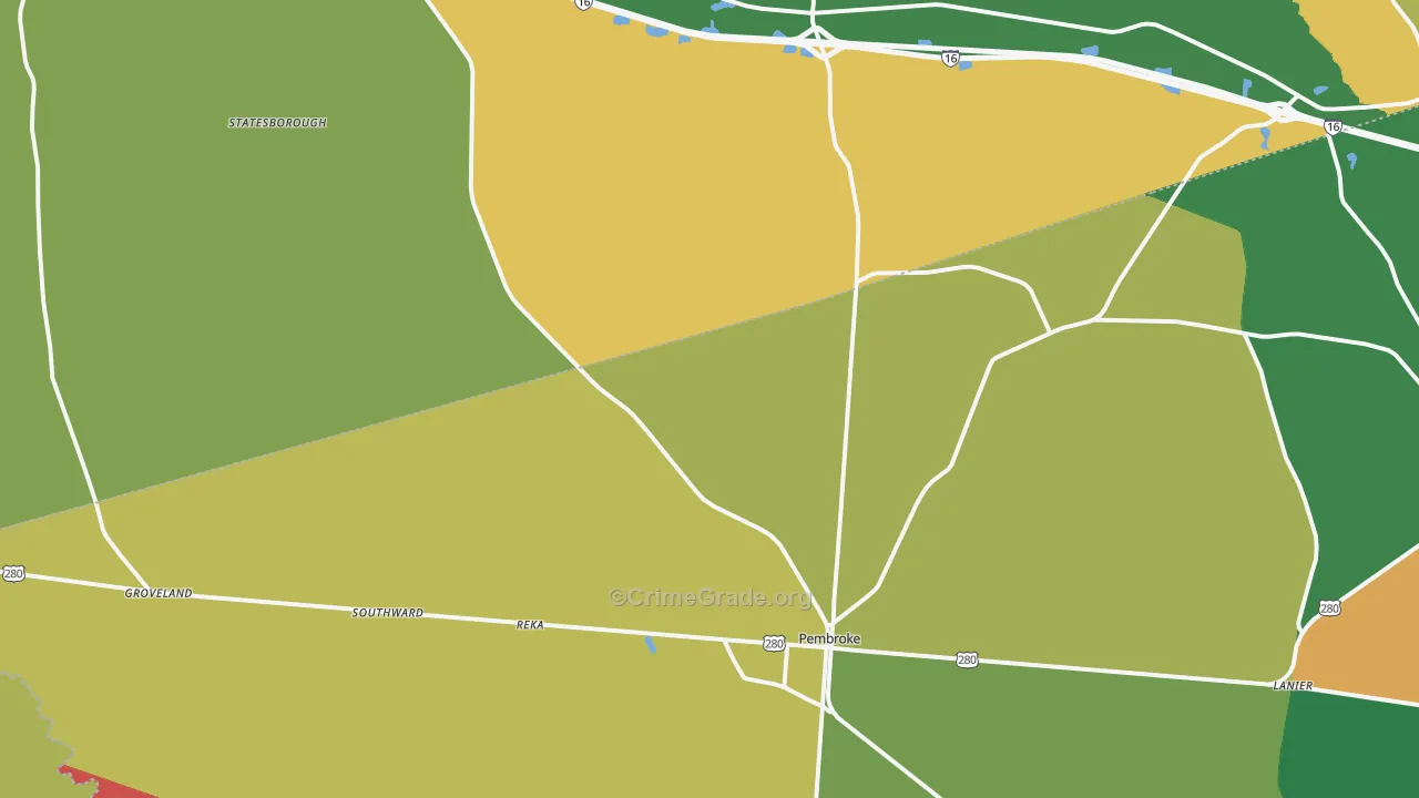 31321, GA Map of Drug-Related Crime Rates