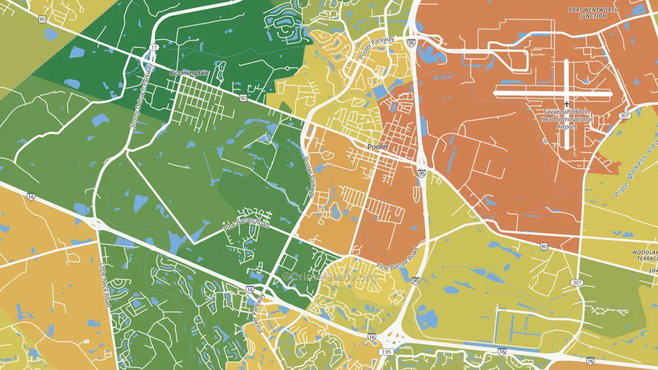 31322, GA Map of Drug-Related Crime Rates