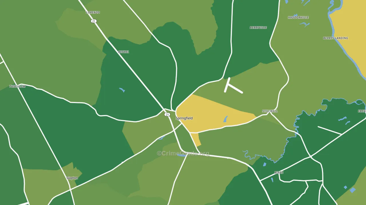 31329, GA Map of Drug-Related Crime Rates