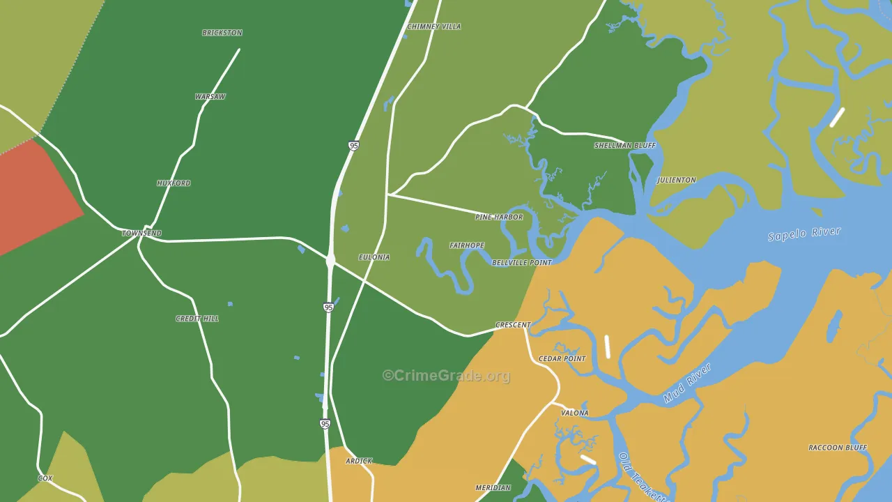 31331, GA Map of Drug-Related Crime Rates