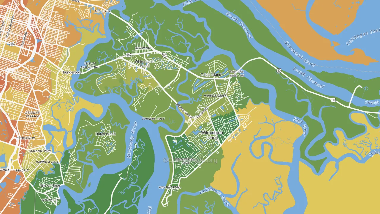 31410, GA Map of Drug-Related Crime Rates