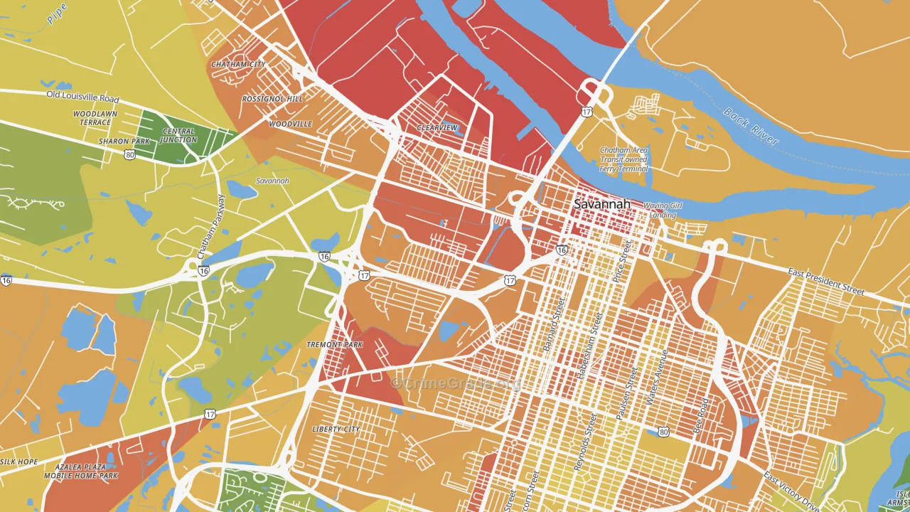 31415, GA Map of Drug-Related Crime Rates