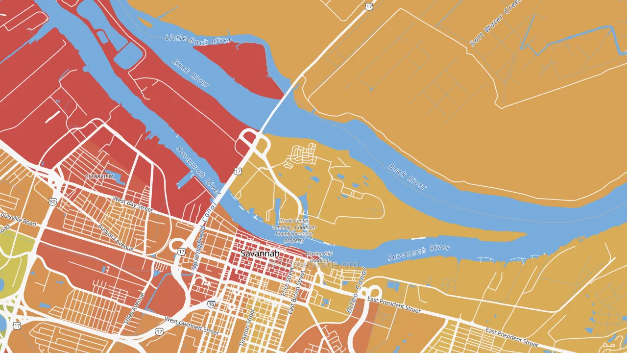 31421, GA Map of Drug-Related Crime Rates