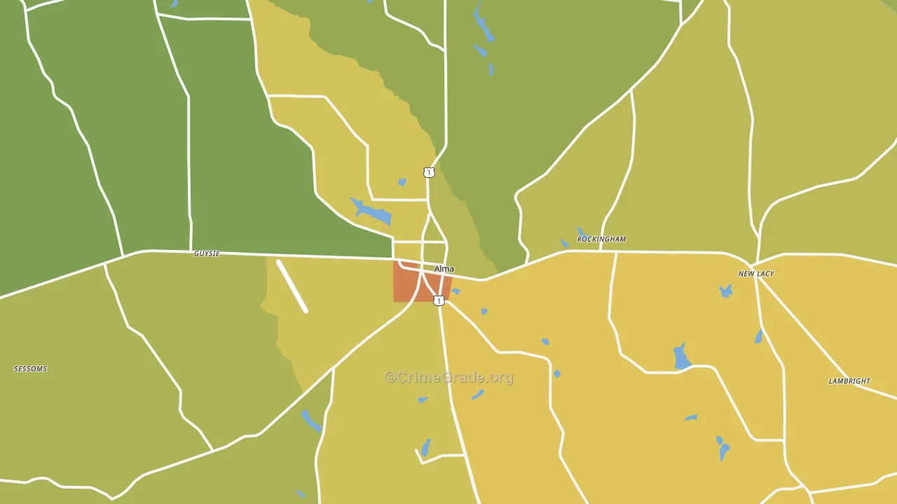 31510, GA Map of Drug-Related Crime Rates