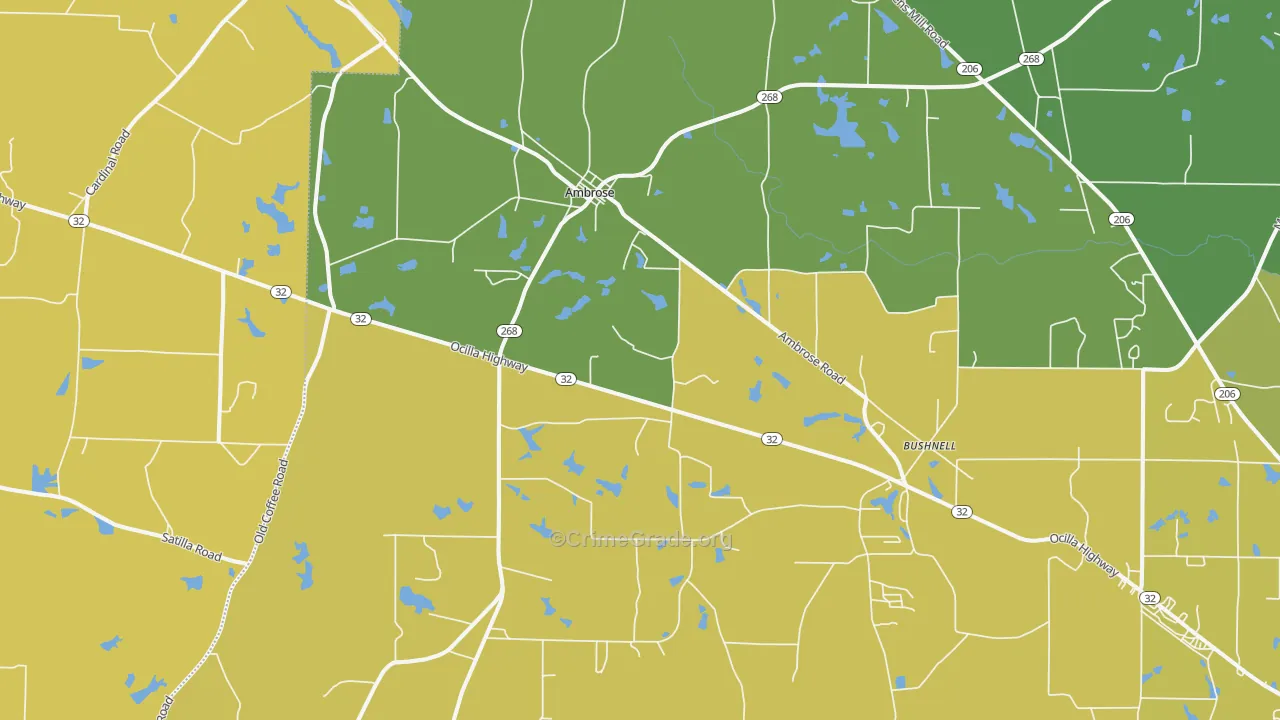 31512, GA Map of Drug-Related Crime Rates