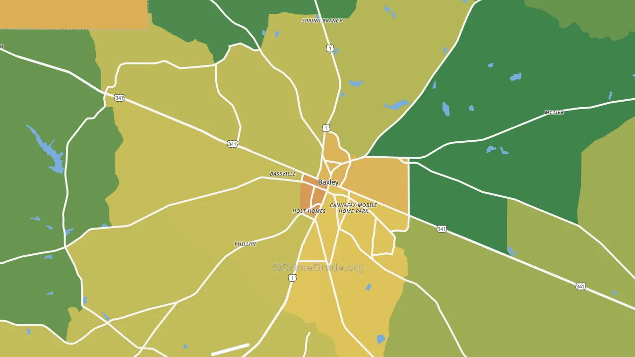 31513, GA Map of Drug-Related Crime Rates
