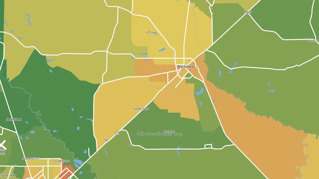 31516, GA Map of Drug-Related Crime Rates