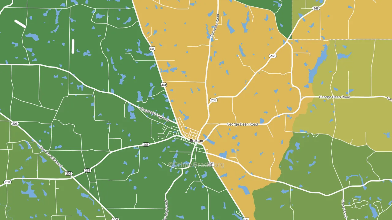 31519, GA Map of Drug-Related Crime Rates