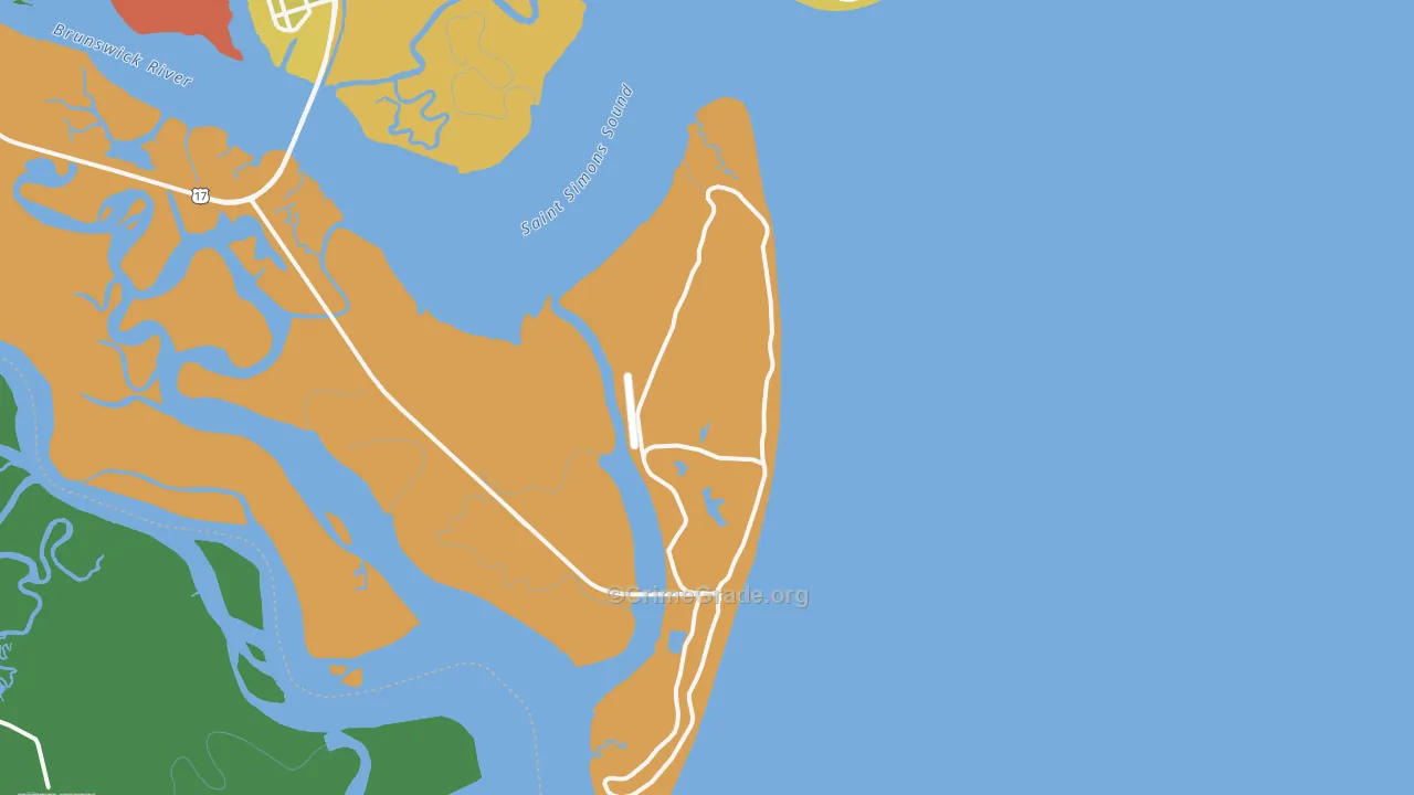 31527, GA Map of Drug-Related Crime Rates