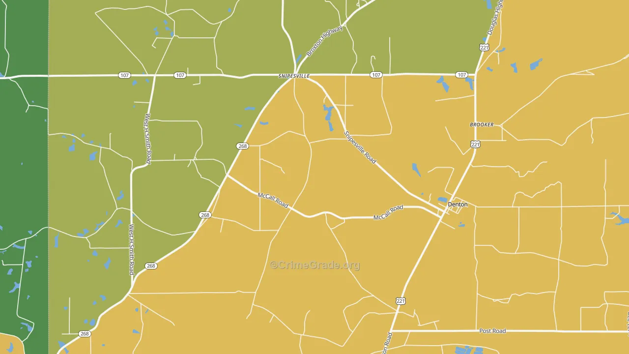 31532, GA Map of Drug-Related Crime Rates