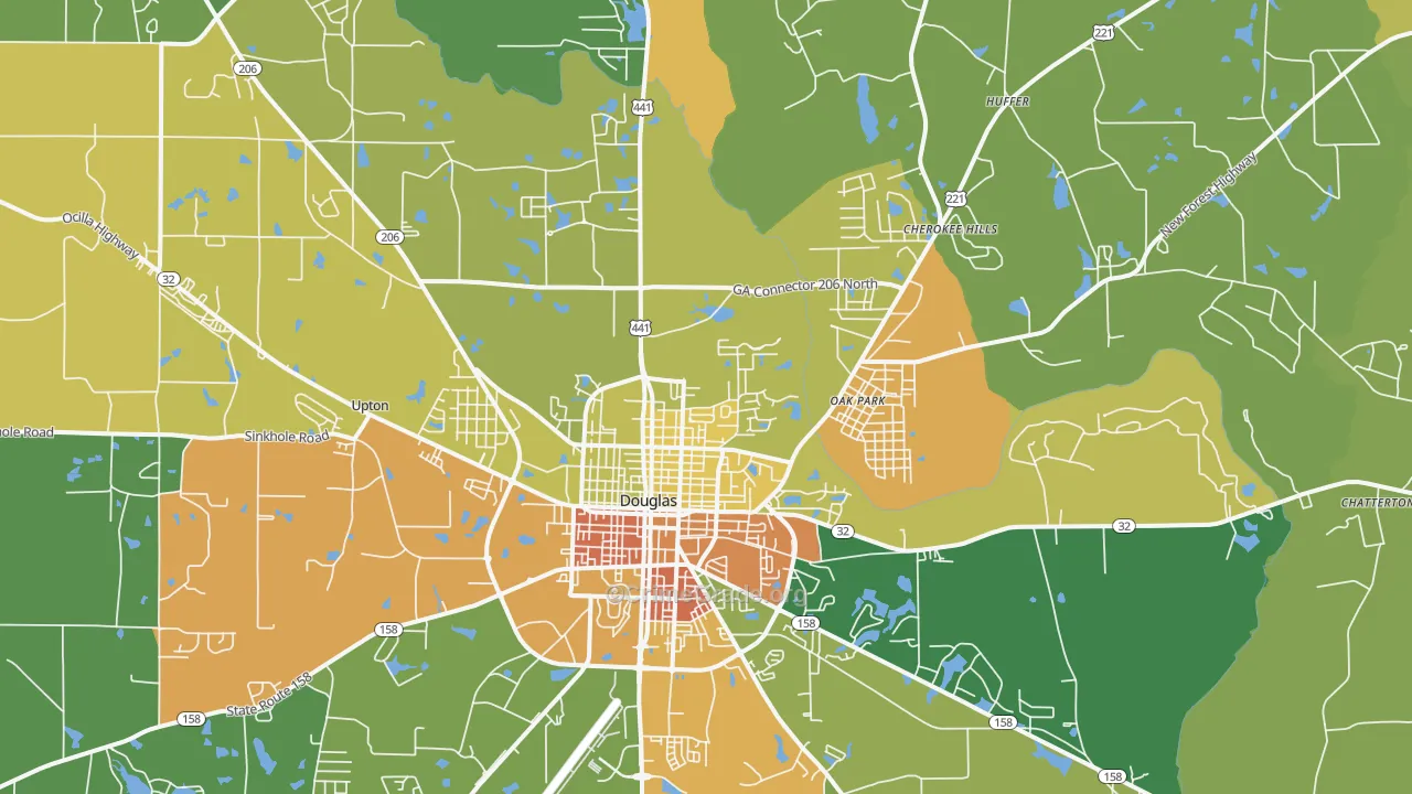 31533, GA Map of Drug-Related Crime Rates