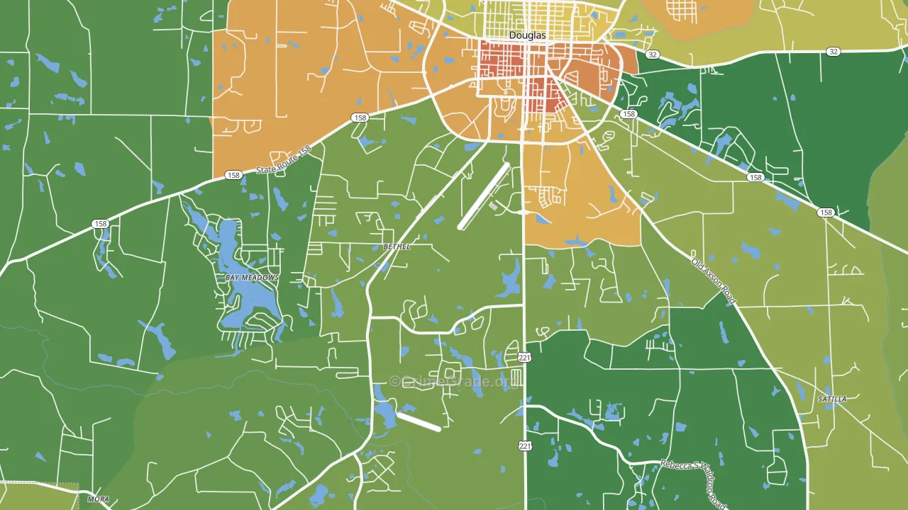 31535, GA Map of Drug-Related Crime Rates