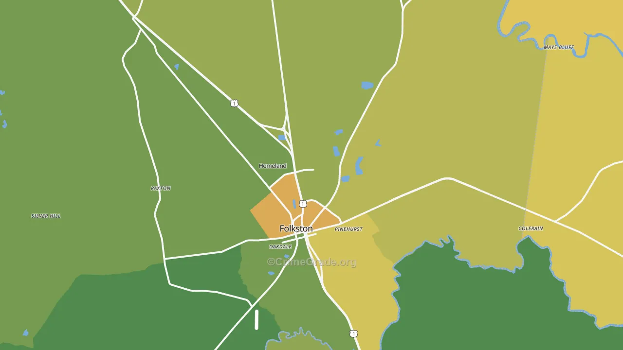 31537, GA Map of Drug-Related Crime Rates
