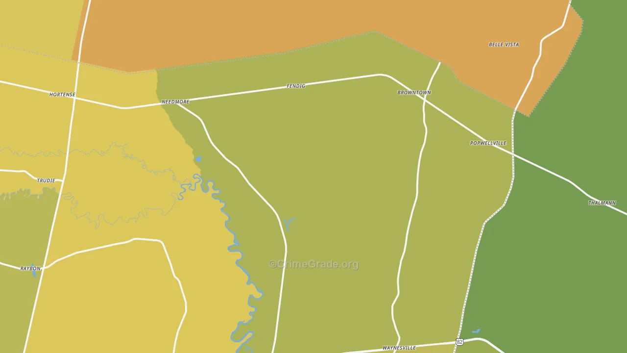 31543, GA Map of Drug-Related Crime Rates