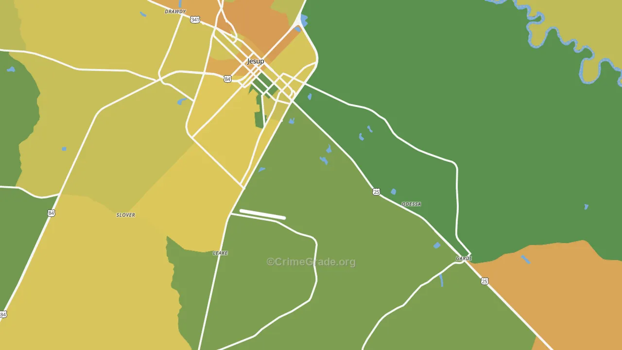31546, GA Map of Drug-Related Crime Rates