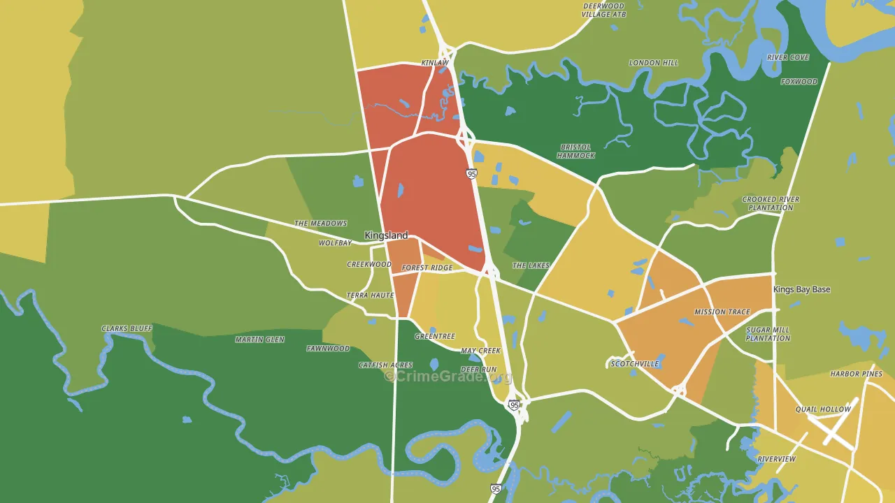 31548, GA Map of Drug-Related Crime Rates