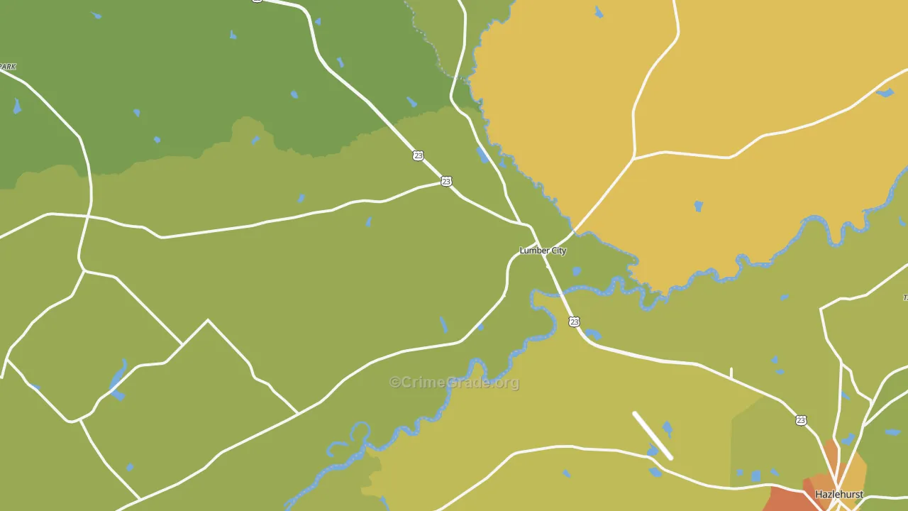 31549, GA Map of Drug-Related Crime Rates