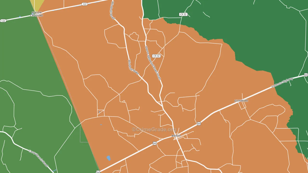 31550, GA Map of Drug-Related Crime Rates