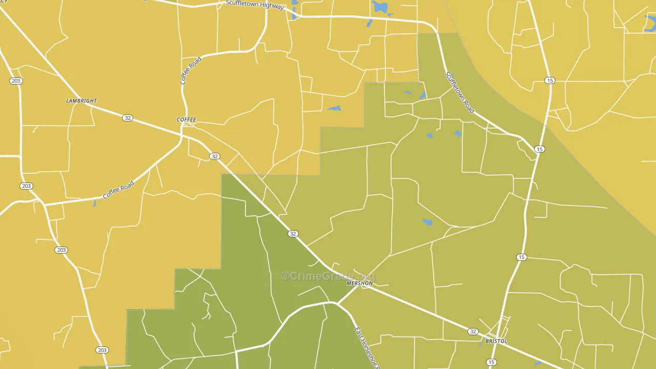 31551, GA Map of Drug-Related Crime Rates