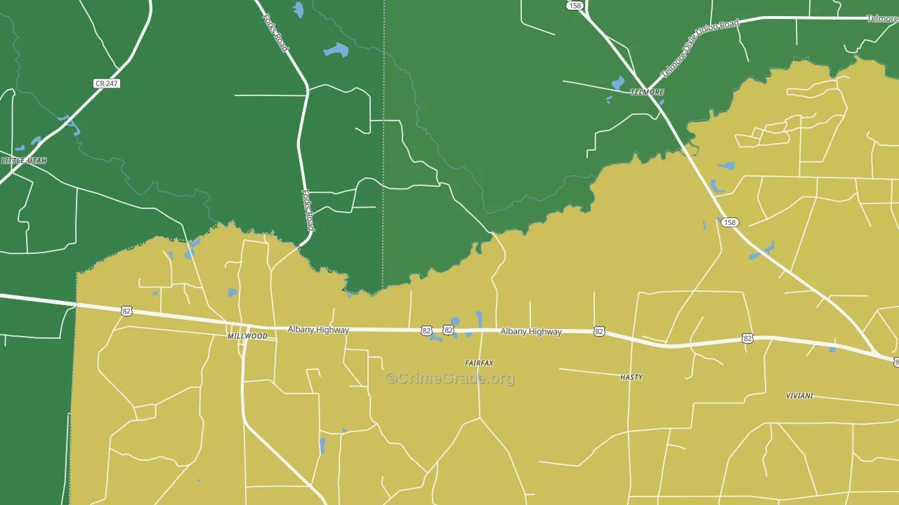 31552, GA Map of Drug-Related Crime Rates