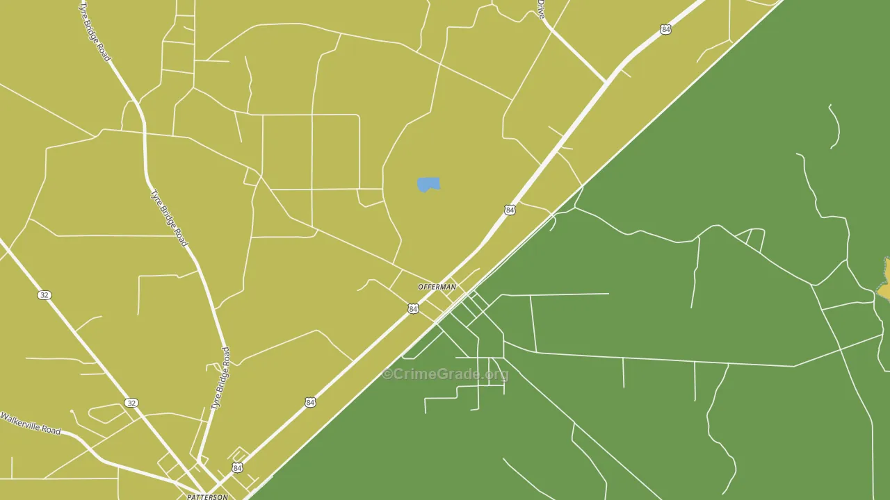 31556, GA Map of Drug-Related Crime Rates