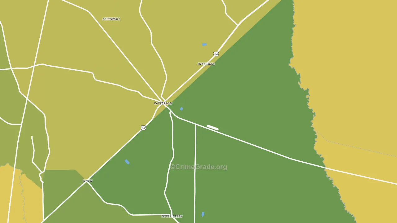 31557, GA Map of Drug-Related Crime Rates