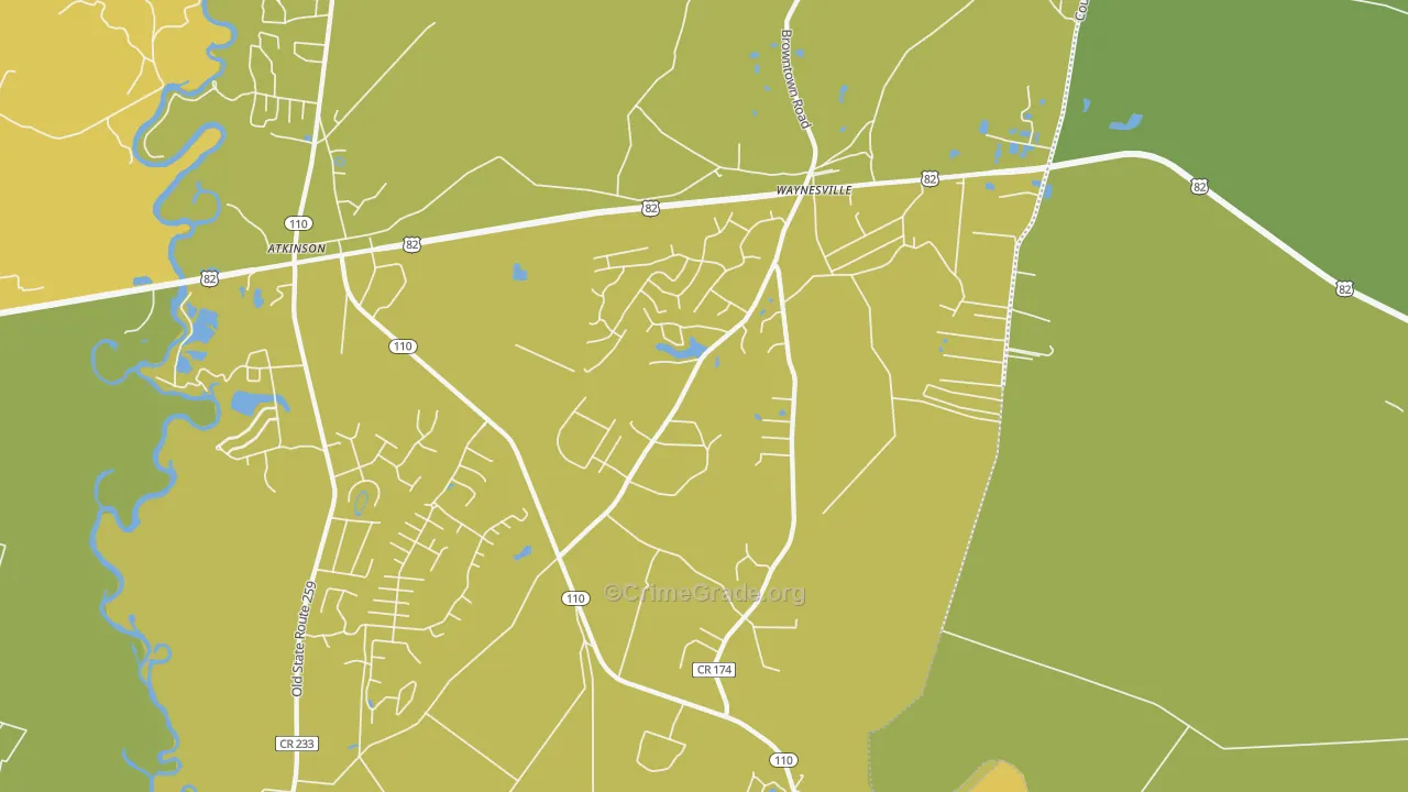 31566, GA Map of Drug-Related Crime Rates